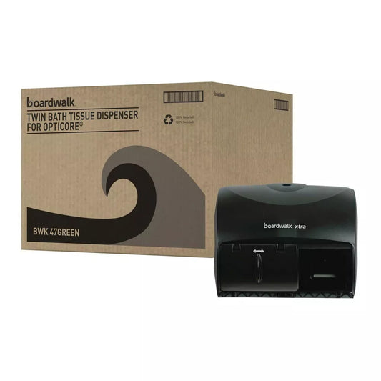 Boardwalk 47GREEN 2-Roll Bath Tissue Dispenser - Translucent Black (1/CT) New